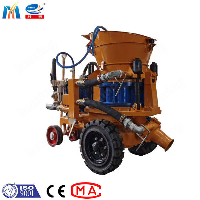 Small Size Air Driven Dry Shotcrete Machine With Rubber Plates Parts KPZ Series