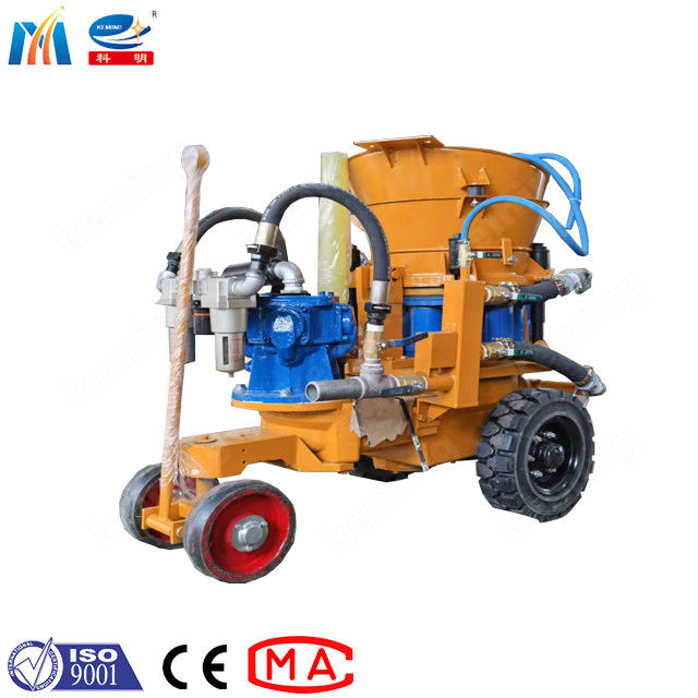 Small Size Air Driven Dry Shotcrete Machine With Rubber Plates Parts KPZ Series
