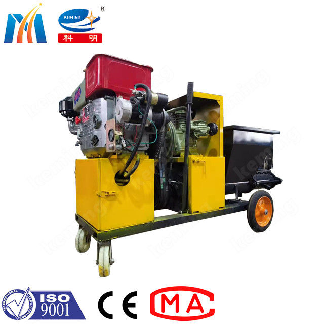 Cement Mortar Render Spray Machine Keming KZW Diesel Engine Piston Multi Function
