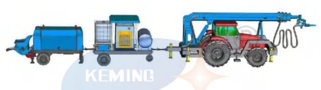 Keming Shotcrete Robot With Air Compressor And Concrete Pumping Machine
