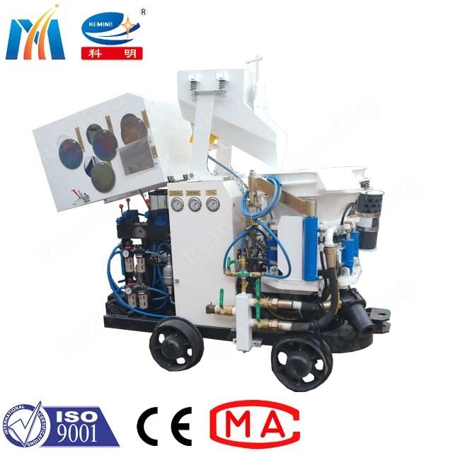 500M Concrete Spraying Distance Dry Shotcrete Parts 7.5 Kw Remote Conveying Gunite Machine