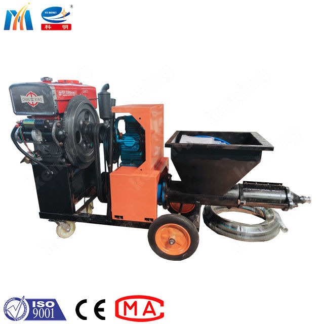 Diesel KLW120D Mortar Spraying Machine Rotor And Stator Mortar Plaster With Spraying Gun