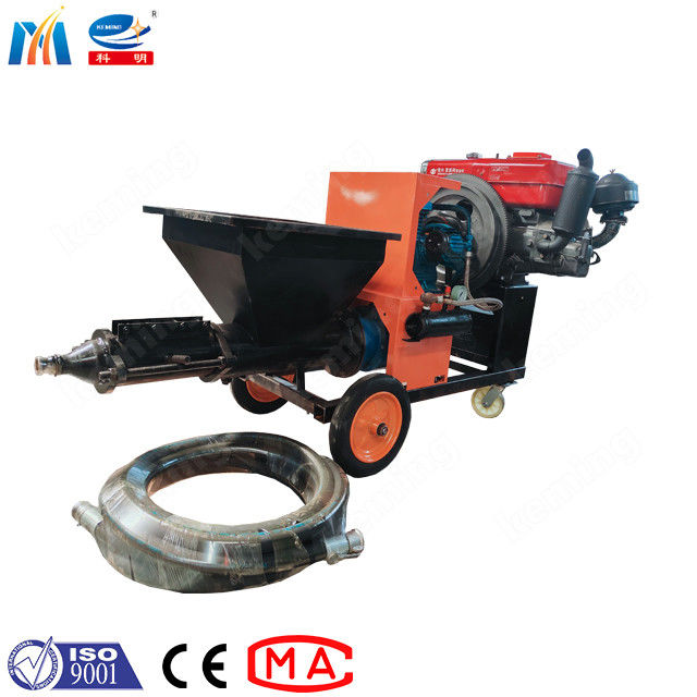 Diesel KLW120D Mortar Spraying Machine Rotor And Stator Mortar Plaster With Spraying Gun